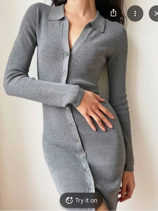 Wilfred Dresses & Skirts - WILFRED ARITZIA COVE DRESS RIBBED KNIT POLO SWEATER DRESS